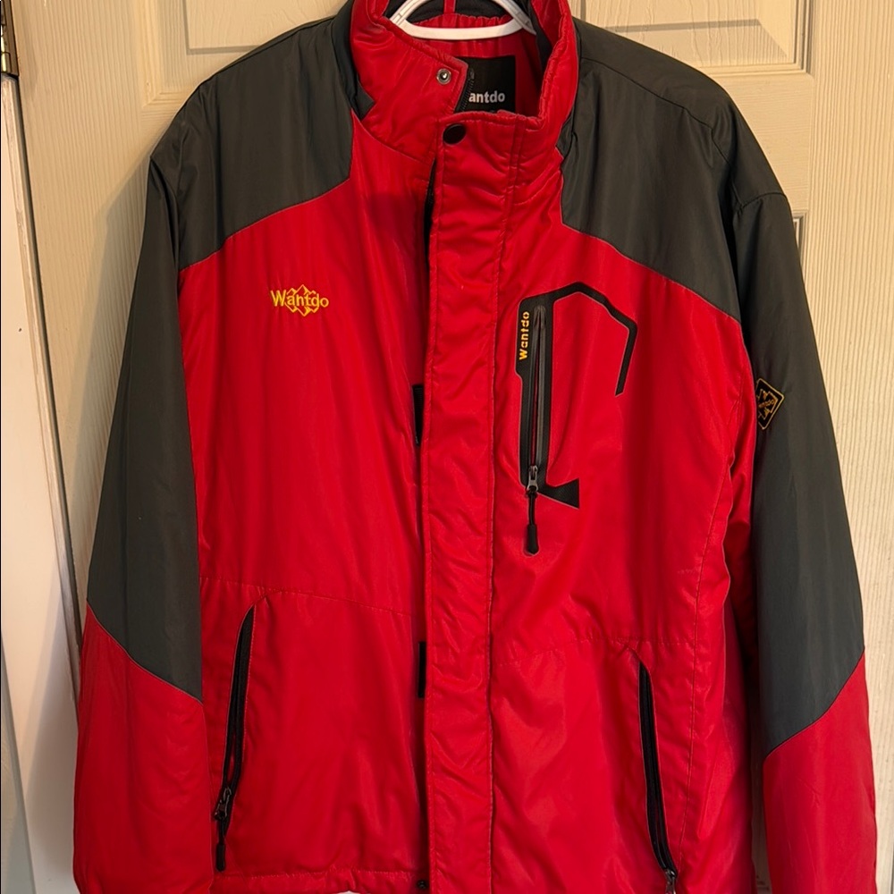 Men's snow jacket Red and Gray